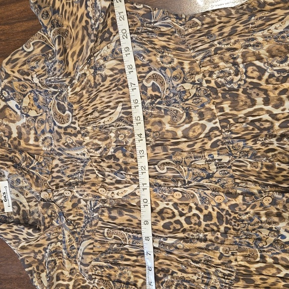 Gil's Denim & Clothing Bar Olivaceous Animal Print Button Up  Mini Dress - Picture 9 of 11
